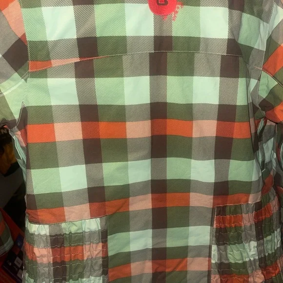 Burton Women’s Plaid Ski Snow Jacket - Green, Orange, & Brown Size XS EUC - Picture 6 of 9